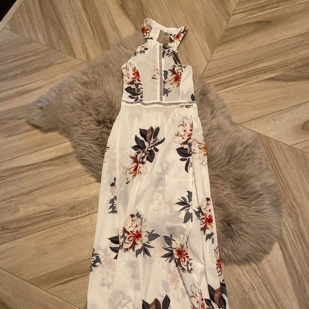 White Floral Coverup